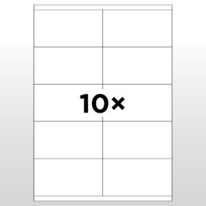 Laseretiketten A4 – 10 Etiketten à 105mm x 56.5 mm